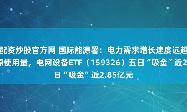 配资炒股官方网 国际能源署：电力需求增长速度远超整体能源使用量，电网设备ETF（159326）五日“吸金”近2.85亿元